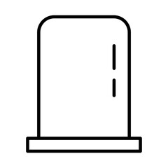 cemetery tomb line style icon