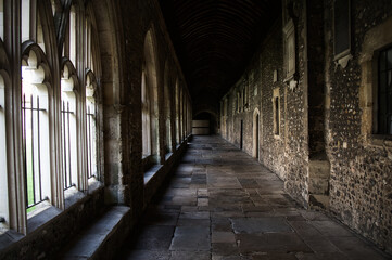 Fototapeta na wymiar Cathedral corridor.