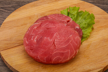 Raw tuna steak for grill