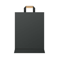 black shopping bag mockup brand icon