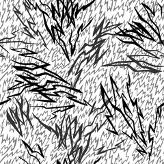 Geometric seamless pattern. Lines background. Simple abstract ornament. Broken lines, zig zag shapes. Fashion design for textile, fabric, wallpaper and any surface.