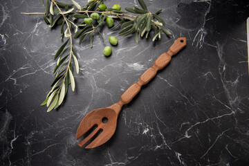 hand crafted wooden spoons in the kitchen