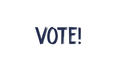 Fototapeta premium Vote! lettering text design. 2020 presidential campaign in the United States.