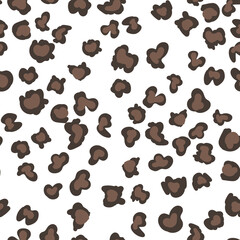 Animal print vector seamless pattern. Hand drawn exotic nature texture background.