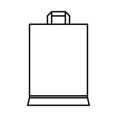 shopping bag mockup brand line style icon