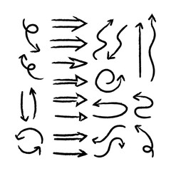 Arrow doodles vector collection. Set of Hand drawn vector arrows.