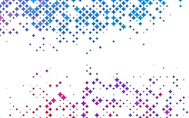 Light Blue, Red vector texture with beautiful stars.