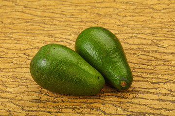 Two ripe exotic avocado vegetable