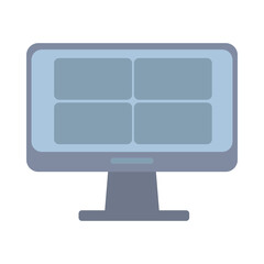 desktop computer device isolated icon