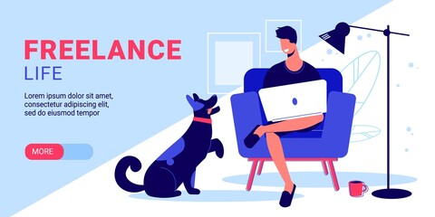 Freelancers Life Horizontal Banner