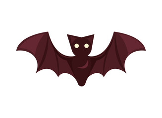 halloween bat flying isolated icon