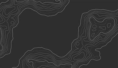 Topographic map contour background. Contour map vector. Map line of topography. Vector abstract topographic map concept with space for your copy. Wavy banners. Color geometric form