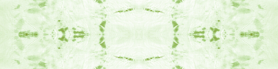 Green Seamless Shibori Batik Print. Abstract 