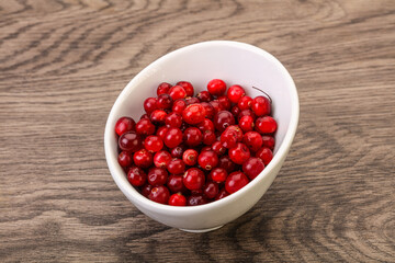 Sweet and tasty cranberry in the bowl