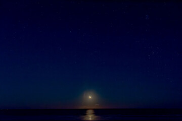 Moonrise over the Atlantic