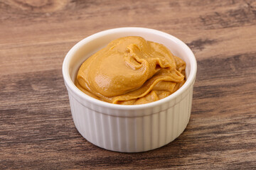 Peanut butter in the bowl