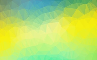 Fototapeta premium Dark Blue, Yellow vector abstract mosaic background.