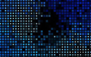 Dark BLUE vector background with rectangles.