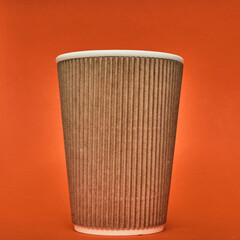 Paper cup. Recycling. Eco-friendly disposable tableware. Eco dishes