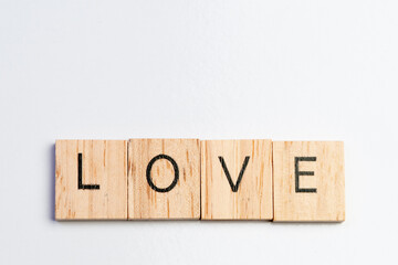 word tiles the word love