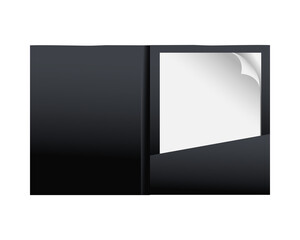 black folder mockup isolated icon