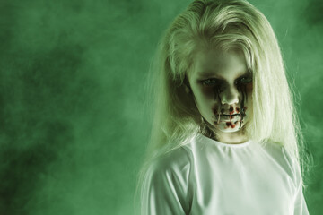 frightening pale girl
