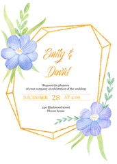 Wedding frame with flowers