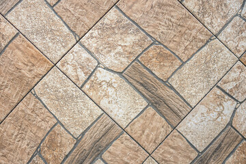 abstract background of a stone tiled floor texture close up