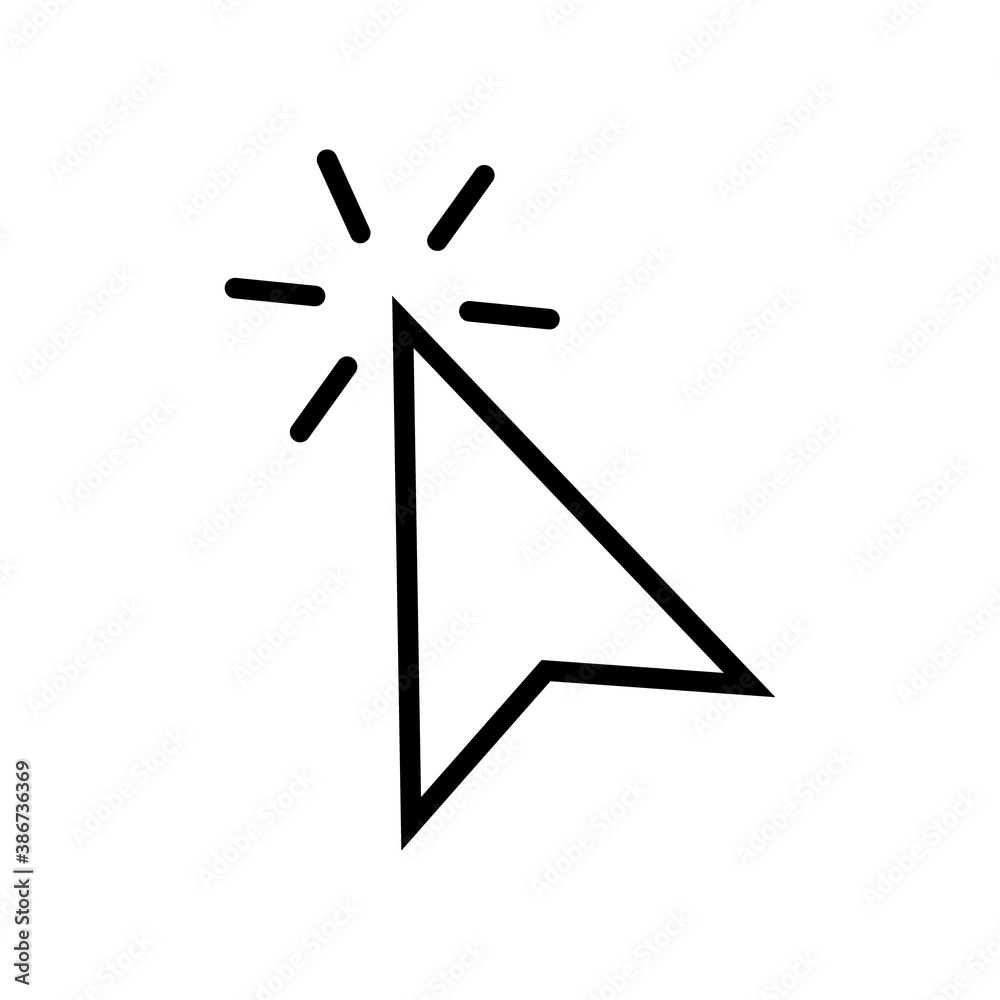 Poster computer mouse click cursor gray arrow icons. cursor icon. vector illustration.