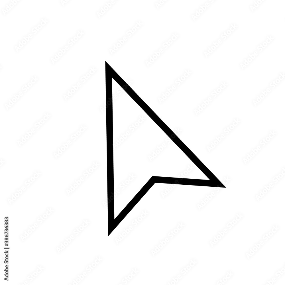 Poster computer mouse click cursor gray arrow icons. cursor icon. vector illustration.