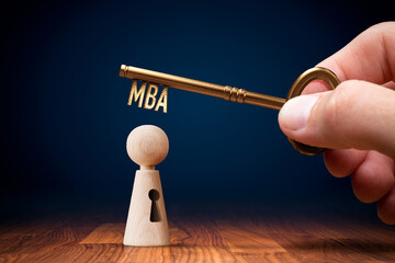 Key to your MBA education concept.