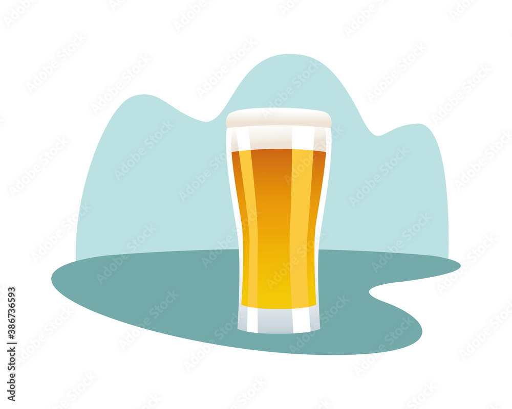 Poster beer glass drink isolated icon