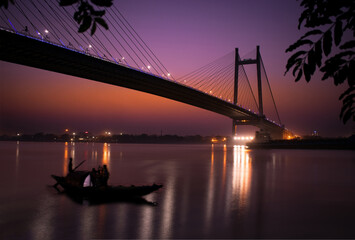 Princep Ghat with Vidyasagar Setu