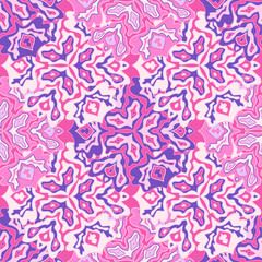 Abstract tileable floral seamless pattern design.