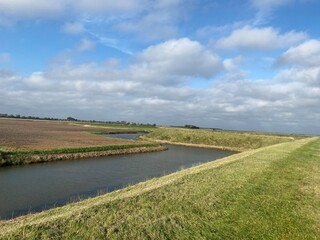 landscape with the river and sky