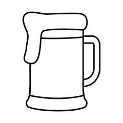 beer jar drink line style icon