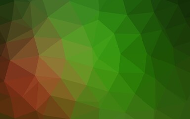 Fototapeta na wymiar Light Green, Red vector blurry triangle pattern.