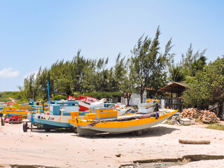 boats on the beach
