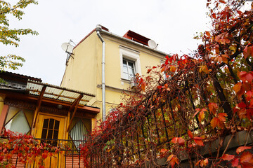 Quiet streets of the old part of Minsk city, Republic of Belarus. Autumn and rest concept.