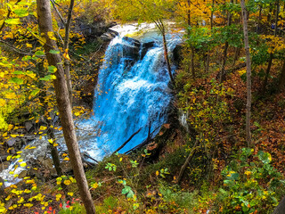 waterfall in autumn