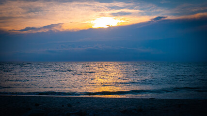 sunset over the sea