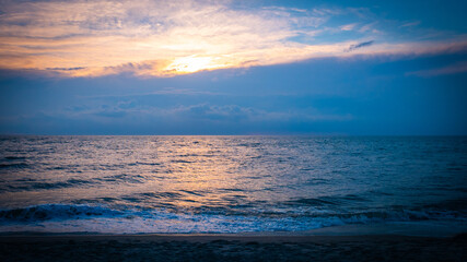 sunset over the sea