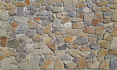 old granite stone building wall or fence, wall texture