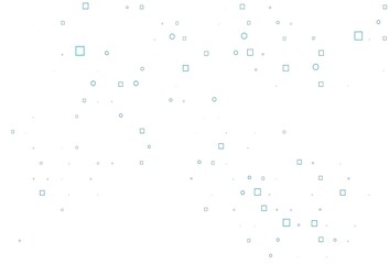 Light BLUE vector layout with circle spots, cubes.