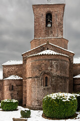 Fototapeta premium Ancient snowy hermitage