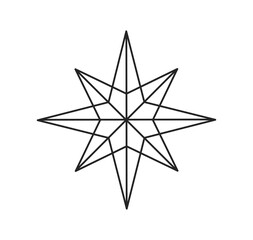 Outline star shape symbol.