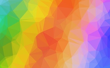 Obraz premium Light Multicolor, Rainbow vector polygon abstract backdrop.