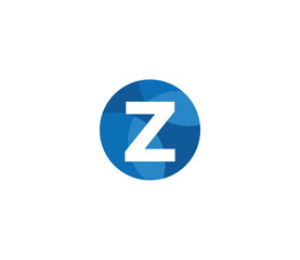 Z Alphabet Circle Logo Design Concept