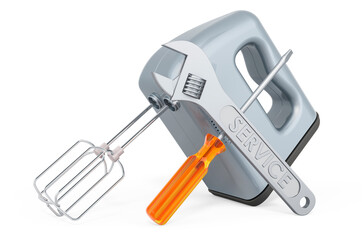 Repair and service of hand mixer, 3D rendering