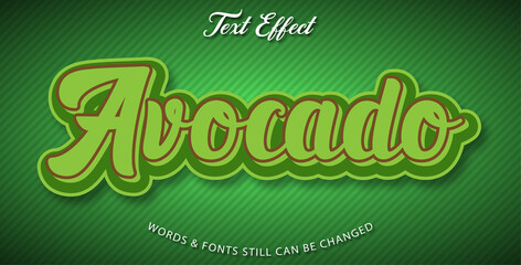 Avocado editable text effect